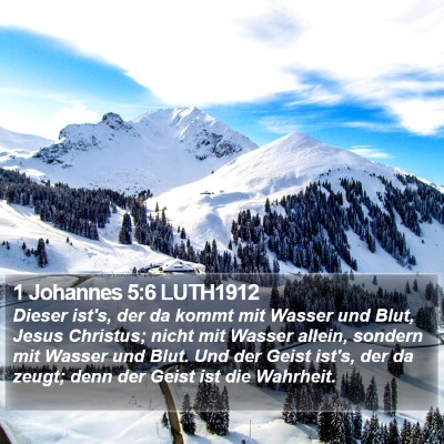 1 Johannes 5:6 LUTH1912 Bible Verse Image