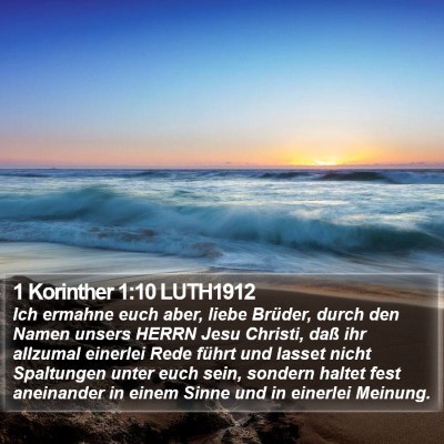 1 Korinther 1:10 LUTH1912 Bible Verse Image