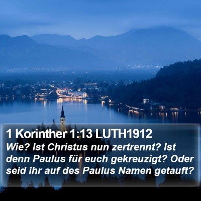1 Korinther 1:13 LUTH1912 Bible Verse Image