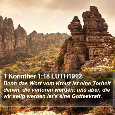 1 Korinther 1:18 LUTH1912 Bible Verse Image