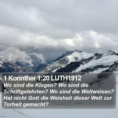 1 Korinther 1:20 LUTH1912 Bible Verse Image