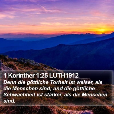 1 Korinther 1:25 LUTH1912 Bible Verse Image