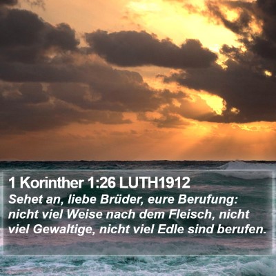 1 Korinther 1:26 LUTH1912 Bible Verse Image