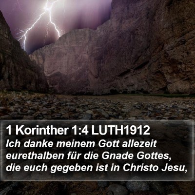 1 Korinther 1:4 LUTH1912 Bible Verse Image