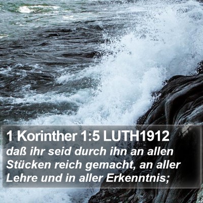 1 Korinther 1:5 LUTH1912 Bible Verse Image