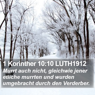 1 Korinther 10:10 LUTH1912 Bible Verse Image