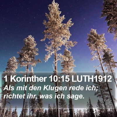 1 Korinther 10:15 LUTH1912 Bible Verse Image