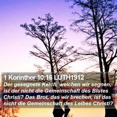 1 Korinther 10:16 LUTH1912 Bible Verse Image
