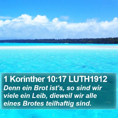 1 Korinther 10:17 LUTH1912 Bible Verse Image