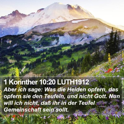 1 Korinther 10:20 LUTH1912 Bible Verse Image