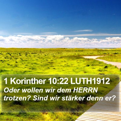 1 Korinther 10:22 LUTH1912 Bible Verse Image