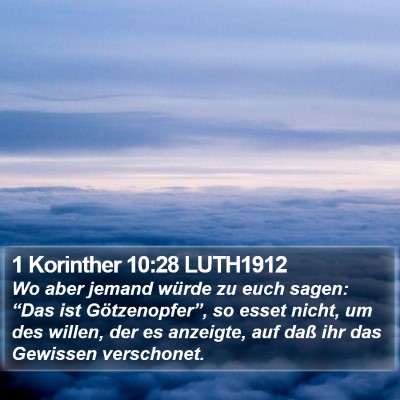 1 Korinther 10:28 LUTH1912 Bible Verse Image
