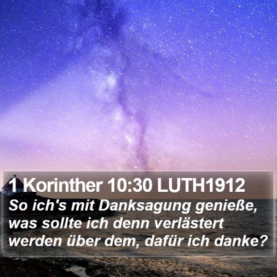 1 Korinther 10:30 LUTH1912 Bible Verse Image
