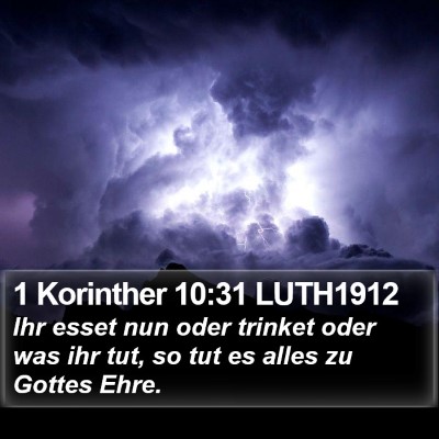 1 Korinther 10:31 LUTH1912 Bible Verse Image