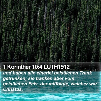 1 Korinther 10:4 LUTH1912 Bible Verse Image