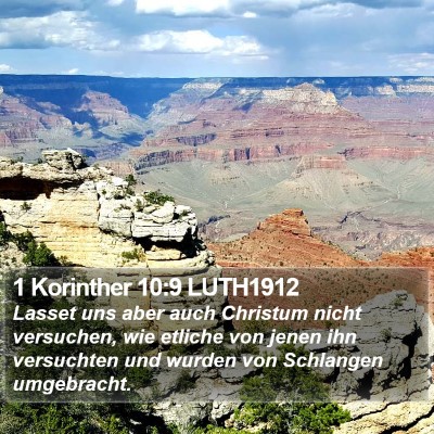 1 Korinther 10:9 LUTH1912 Bible Verse Image
