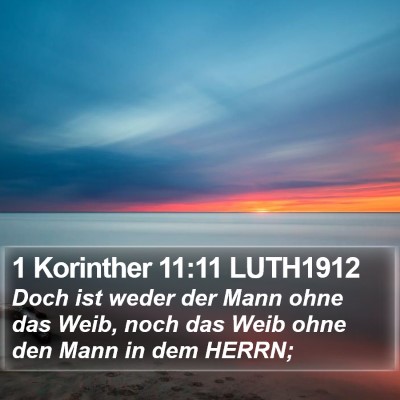 1 Korinther 11:11 LUTH1912 Bible Verse Image