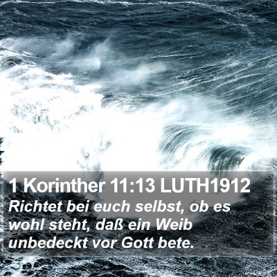 1 Korinther 11:13 LUTH1912 Bible Verse Image