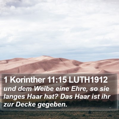 1 Korinther 11:15 LUTH1912 Bible Verse Image