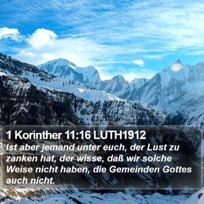 1 Korinther 11:16 LUTH1912 Bible Verse Image