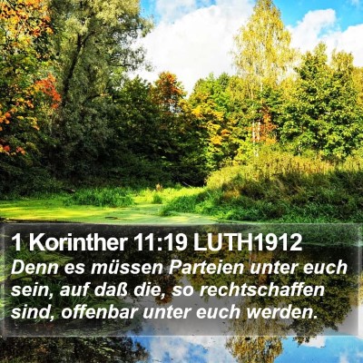 1 Korinther 11:19 LUTH1912 Bible Verse Image