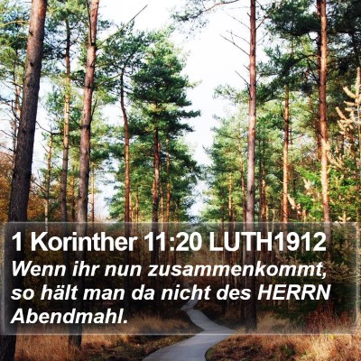 1 Korinther 11:20 LUTH1912 Bible Verse Image