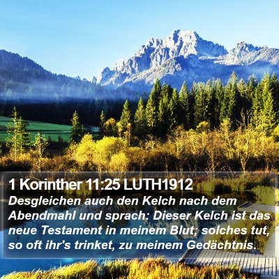 1 Korinther 11:25 LUTH1912 Bible Verse Image