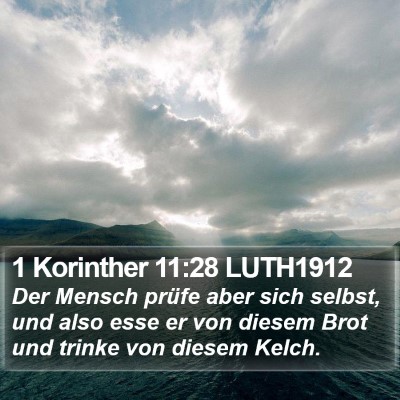 1 Korinther 11:28 LUTH1912 Bible Verse Image