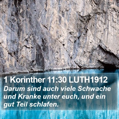 1 Korinther 11:30 LUTH1912 Bible Verse Image