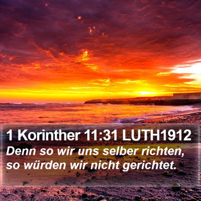 1 Korinther 11:31 LUTH1912 Bible Verse Image
