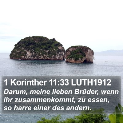 1 Korinther 11:33 LUTH1912 Bible Verse Image