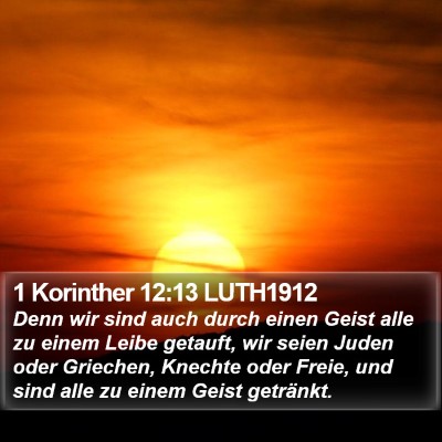 1 Korinther 12:13 LUTH1912 Bible Verse Image