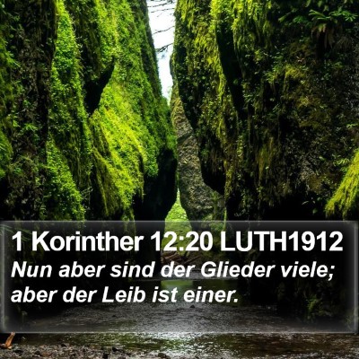 1 Korinther 12:20 LUTH1912 Bible Verse Image