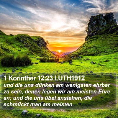 1 Korinther 12:23 LUTH1912 Bible Verse Image