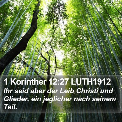 1 Korinther 12:27 LUTH1912 Bible Verse Image
