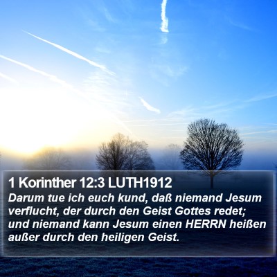 1 Korinther 12:3 LUTH1912 Bible Verse Image