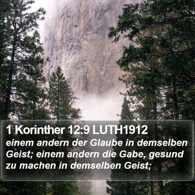 1 Korinther 12:9 LUTH1912 Bible Verse Image
