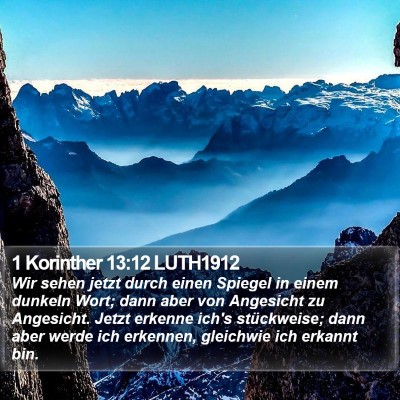 1 Korinther 13:12 LUTH1912 Bible Verse Image