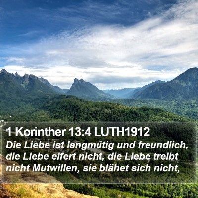 1 Korinther 13:4 LUTH1912 Bible Verse Image