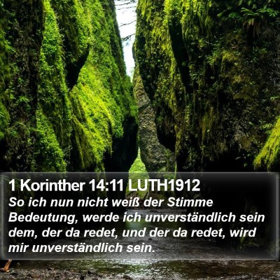 1 Korinther 14:11 LUTH1912 Bible Verse Image