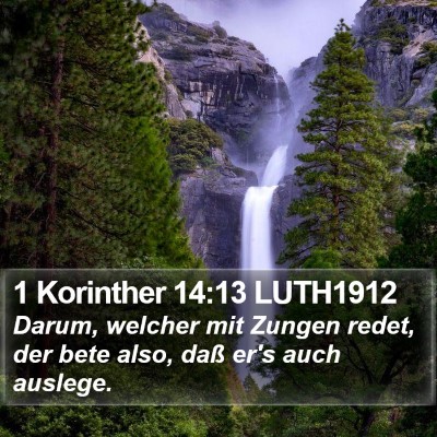 1 Korinther 14:13 LUTH1912 Bible Verse Image