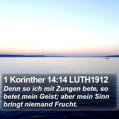1 Korinther 14:14 LUTH1912 Bible Verse Image