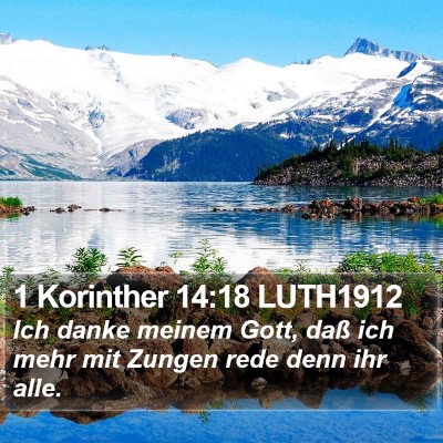 1 Korinther 14:18 LUTH1912 Bible Verse Image