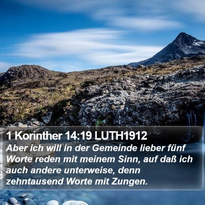 1 Korinther 14:19 LUTH1912 Bible Verse Image