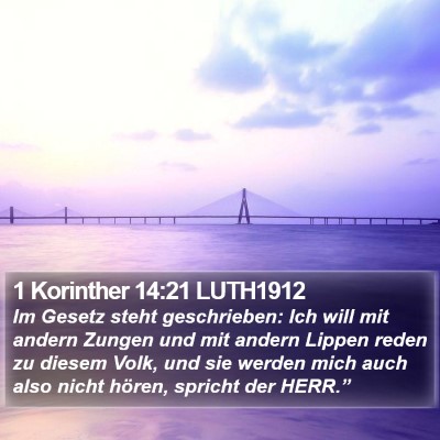 1 Korinther 14:21 LUTH1912 Bible Verse Image
