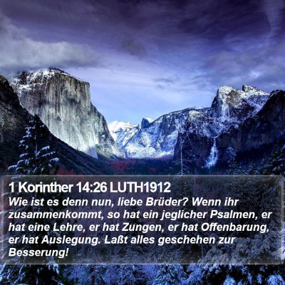 1 Korinther 14:26 LUTH1912 Bible Verse Image