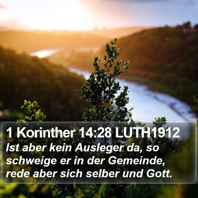 1 Korinther 14:28 LUTH1912 Bible Verse Image