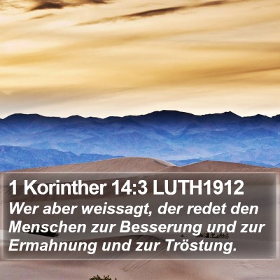 1 Korinther 14:3 LUTH1912 Bible Verse Image