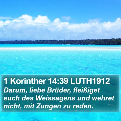 1 Korinther 14:39 LUTH1912 Bible Verse Image