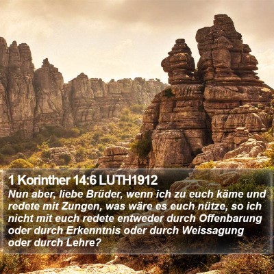 1 Korinther 14:6 LUTH1912 Bible Verse Image